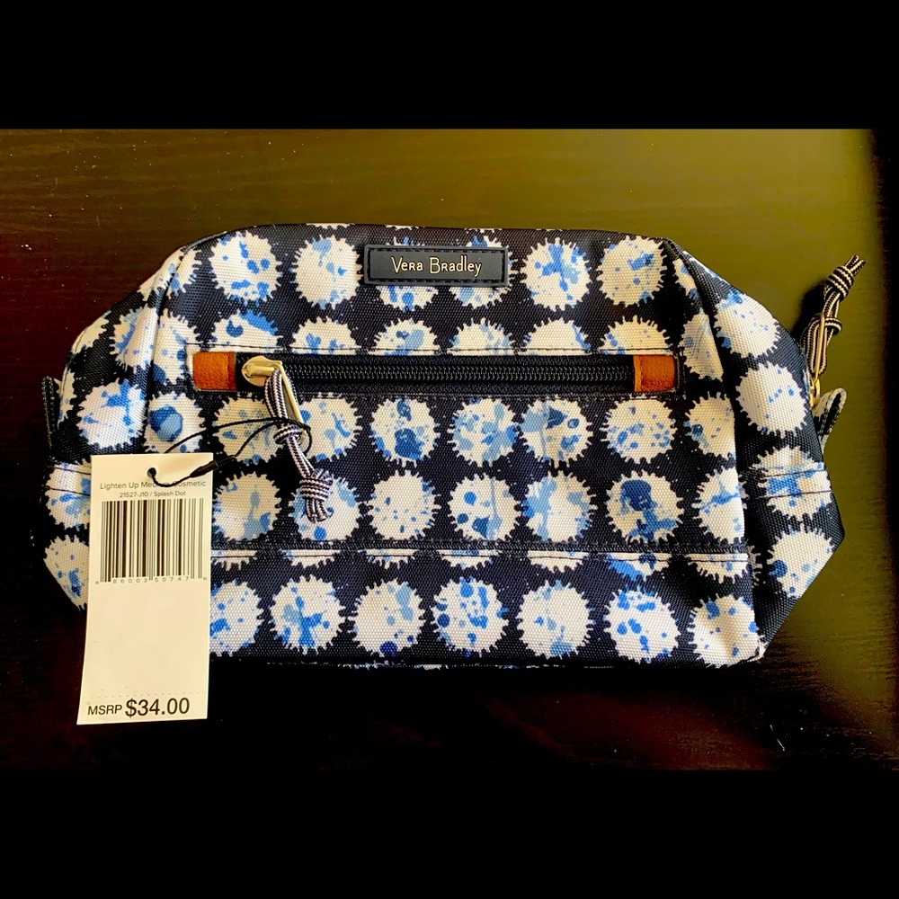 Vera Bradley Lighten Up Cosmetic Splash Dot NWT